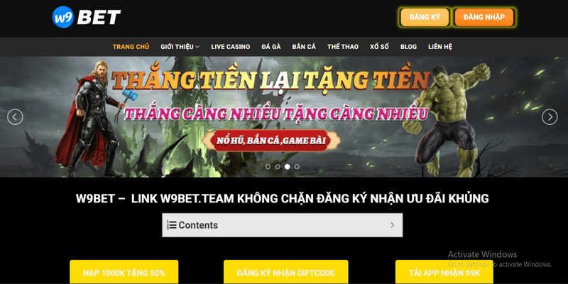 Tổng quan về chương trình khuyến mãi tại nhà cái W9bet